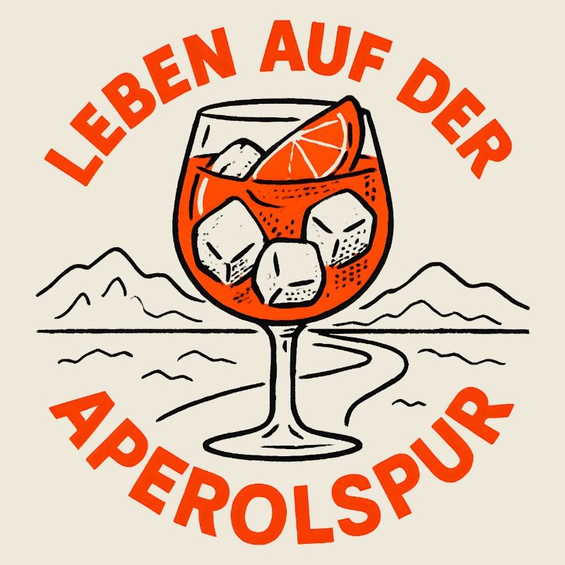 Leben auf der Aperolspur Spritz Humor Geschenkidee