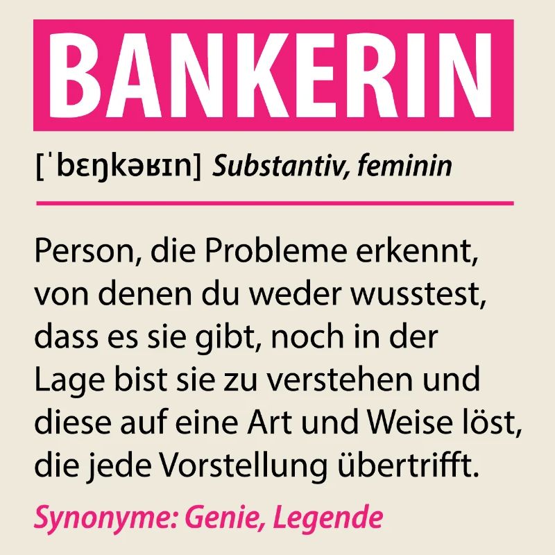 Lustige Bankerin Beruf Definition Geschenk
