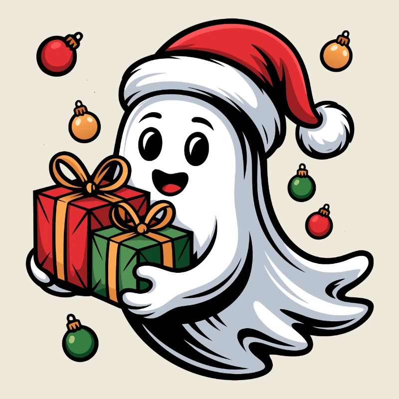 Weihnachtsgeist mit Geschenken