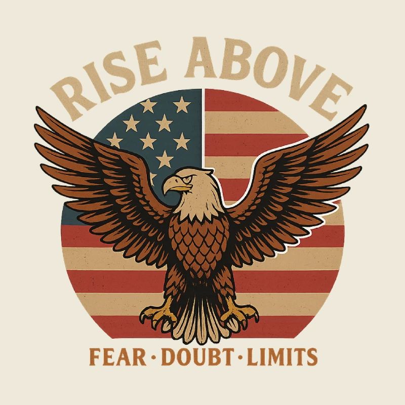 Drapeau et dicton américain vintage Eagle Design