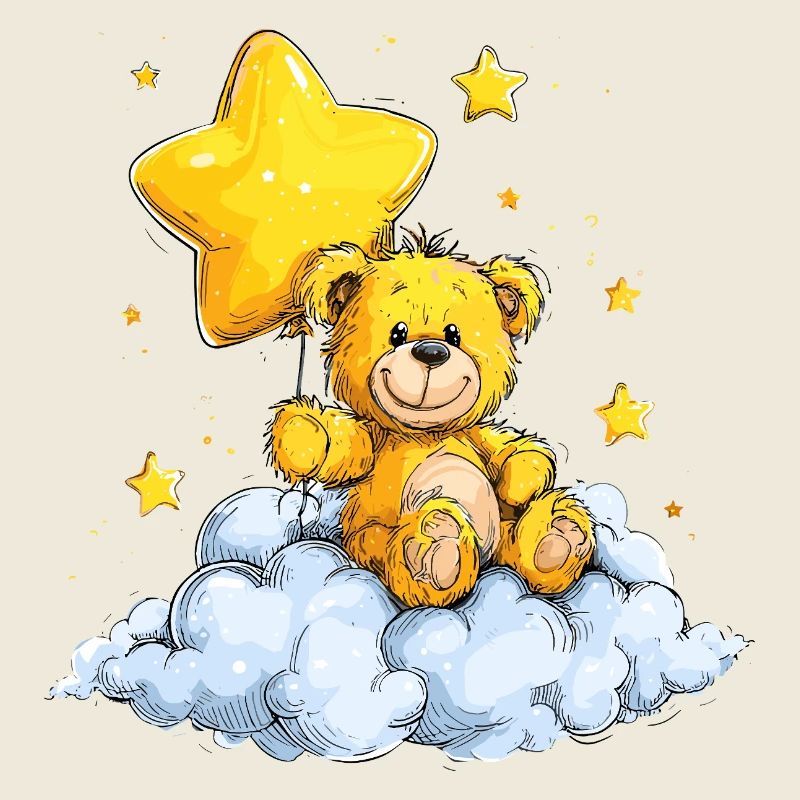 Star Bear on Cloud – Cuddle Dream