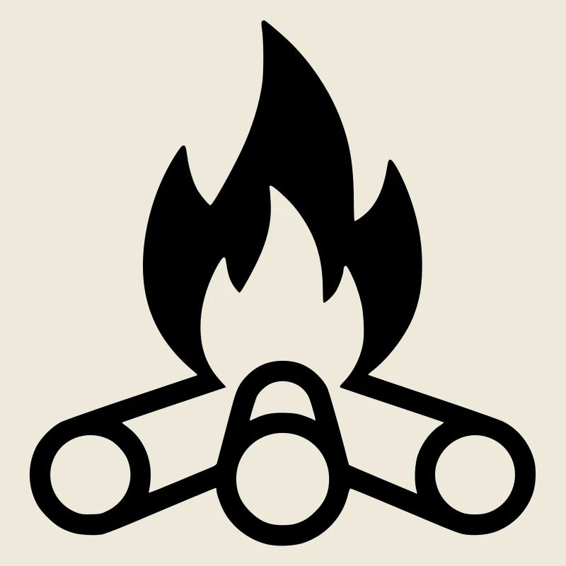 Icône des flammes du feu de camp