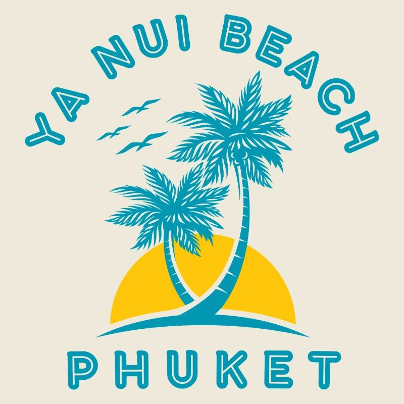 Coucher de soleil de palmier de Phuket Beach