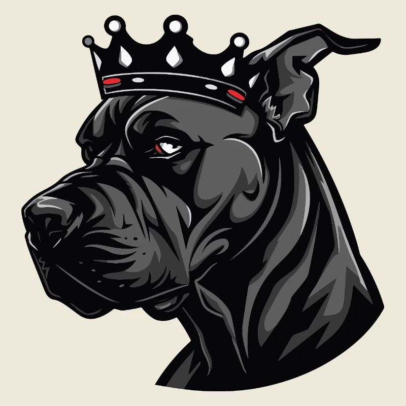 Great Dane Hund Krone