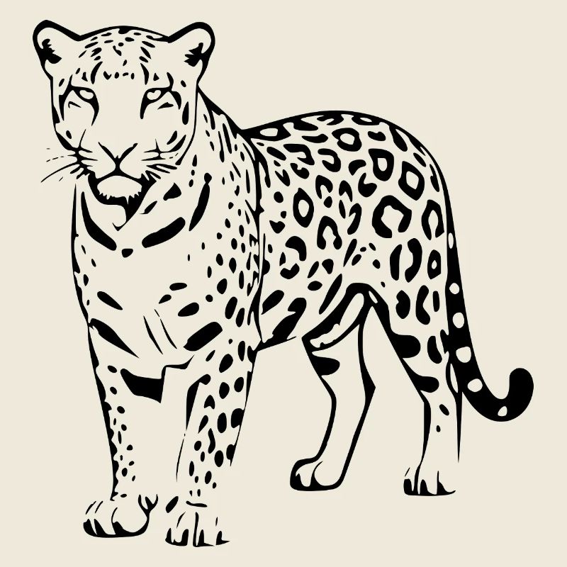 Black Leopard Gift Cat Lover
