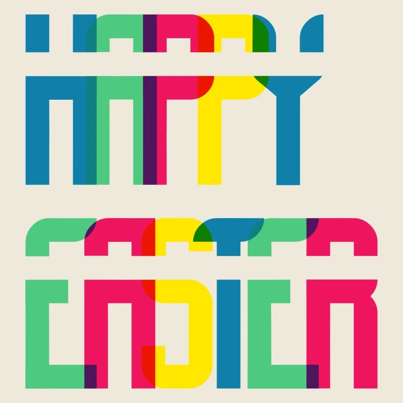 Bunte Retro-Typografie Blockfarben