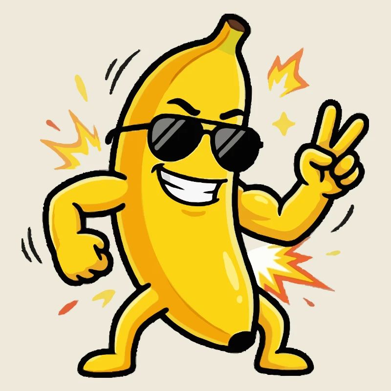 Banane mit Sonnenbrille