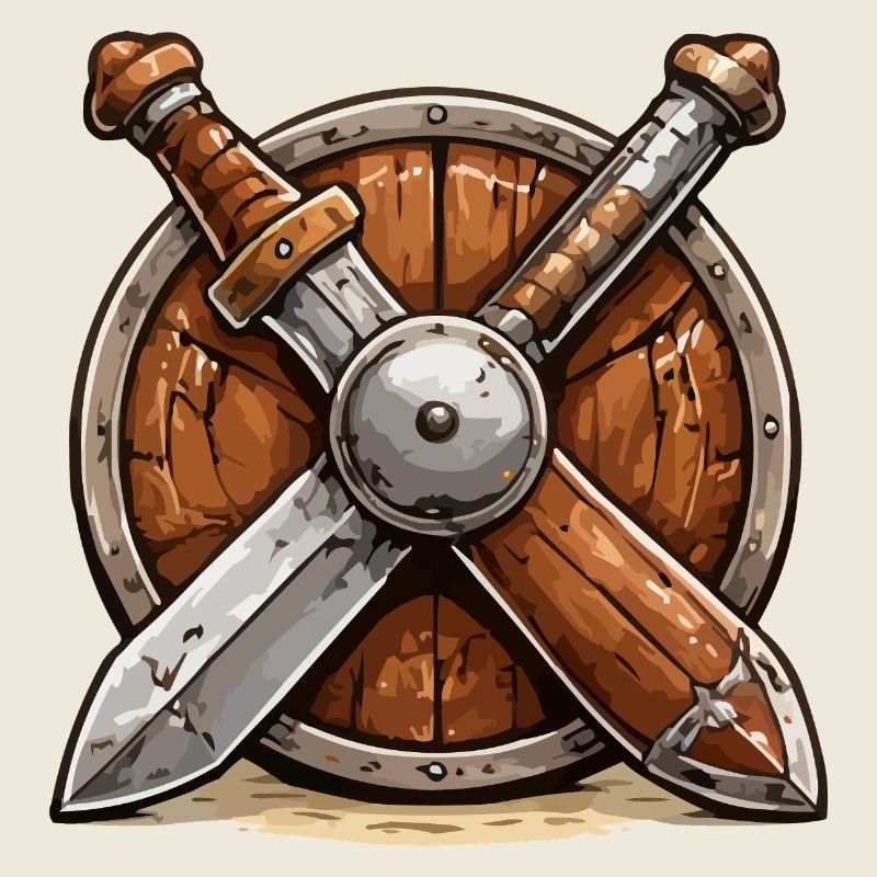 Bouclier et Épées Viking