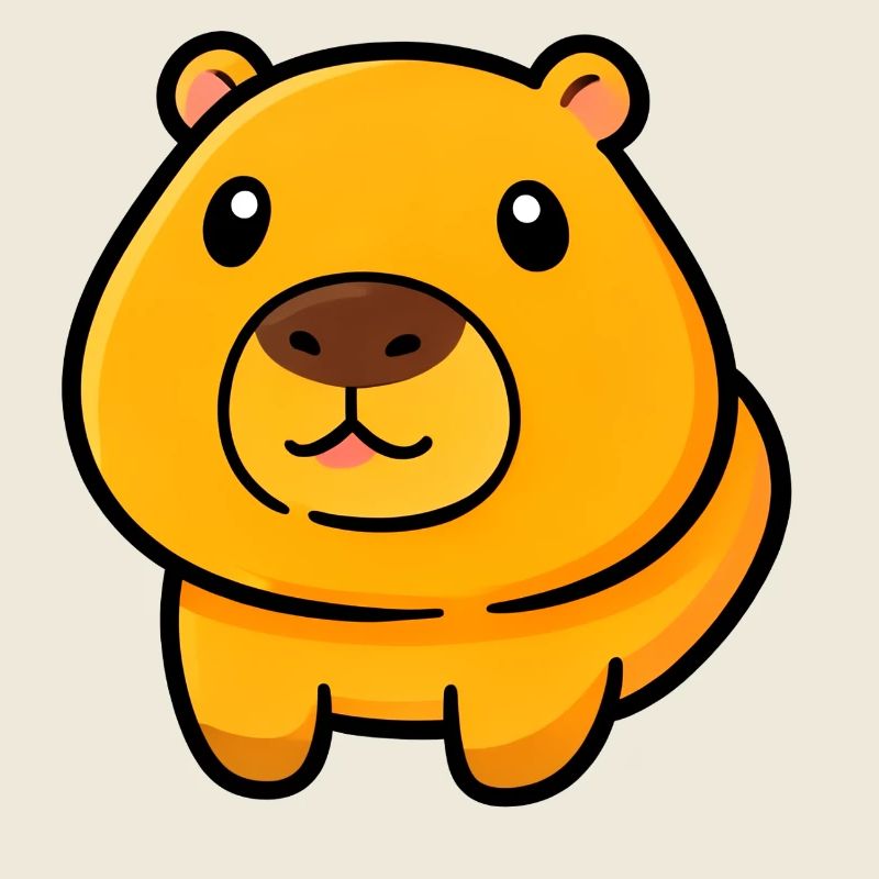 Chubby Bear Mascot Illustration