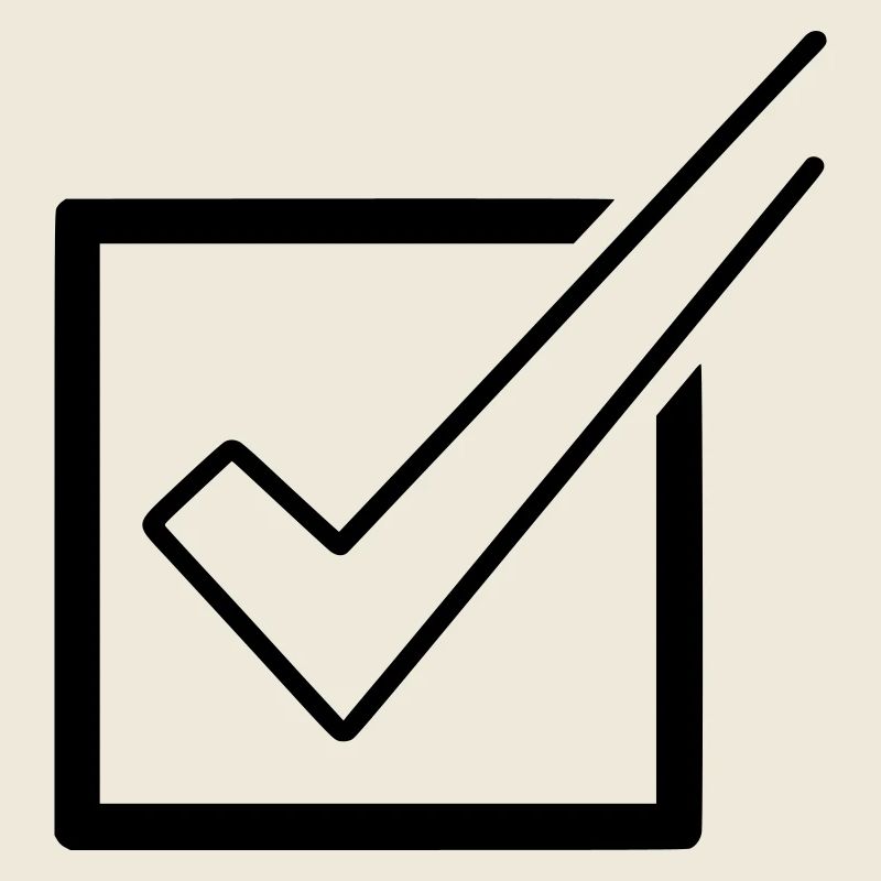 Liste de contrôle Boîte à cocher terminée