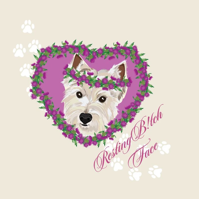Resting B!tch Face West Highland Terrier