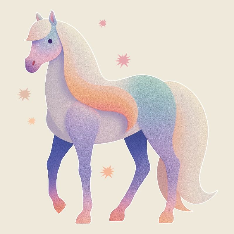 Cheval avec des étoiles