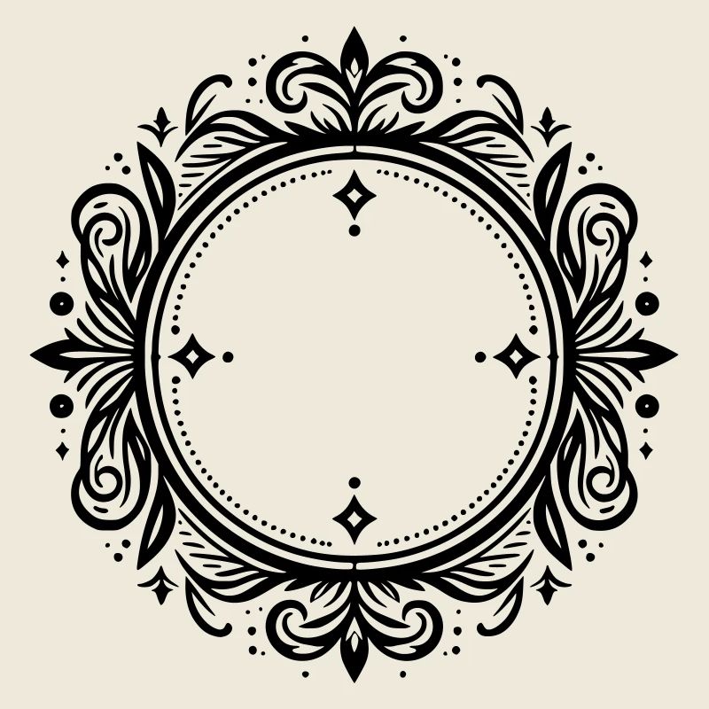 Ornament Rahmen Rund