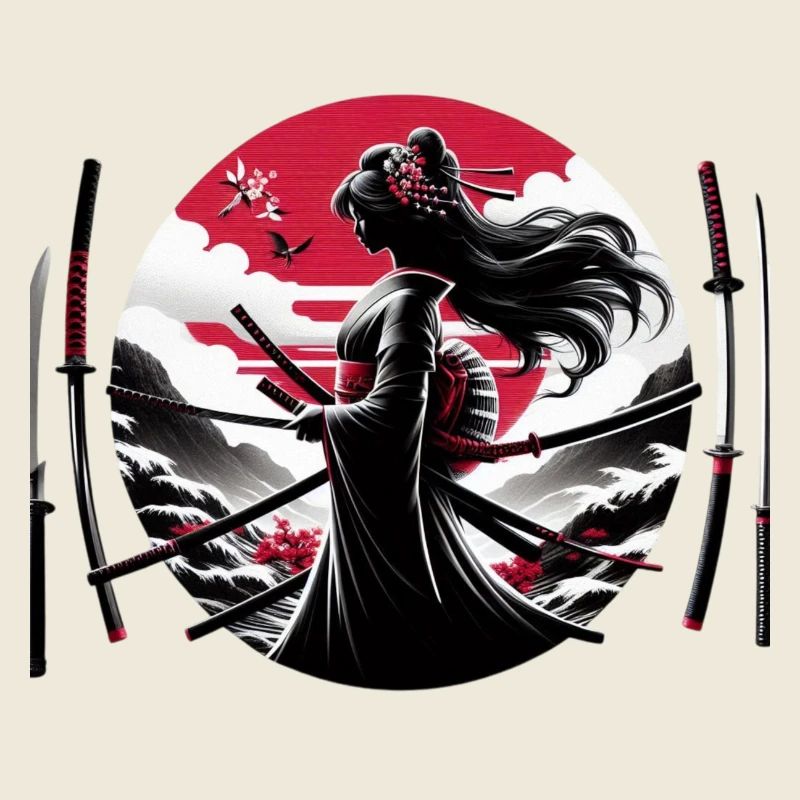 Samurai Mädchen Katana