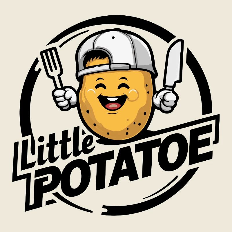 Drôle de pomme de terre avec casquette de baseball Végétalien Végétarien