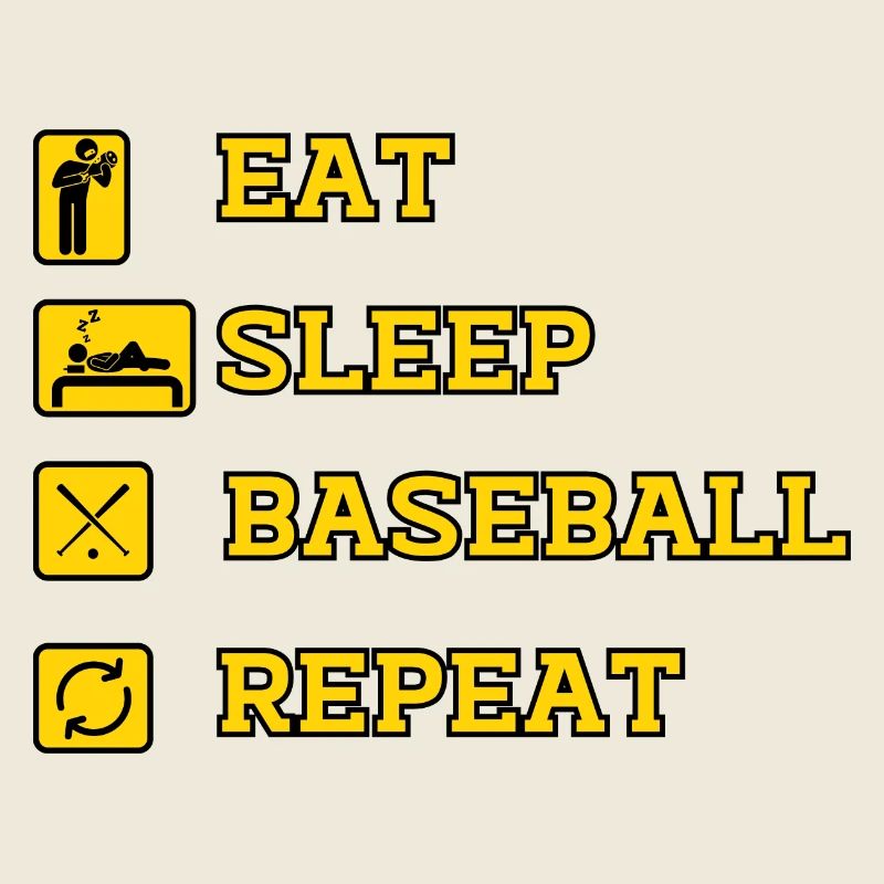 ESSEN SCHLAFEN SIE BASEBALL WIEDERHOLEN