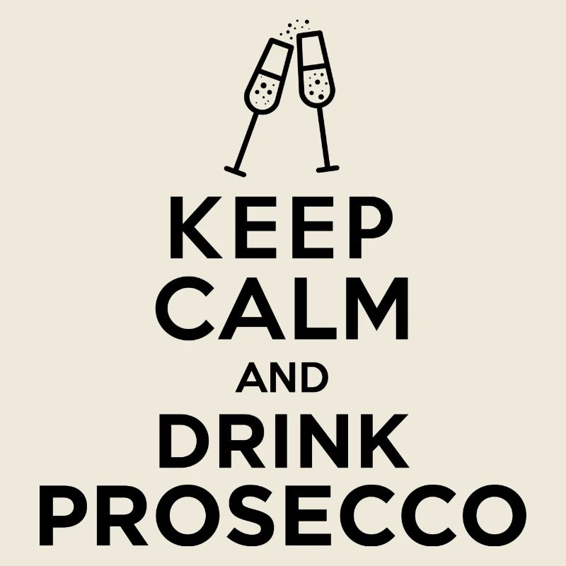 Keepcalm Prosecco Schwarz