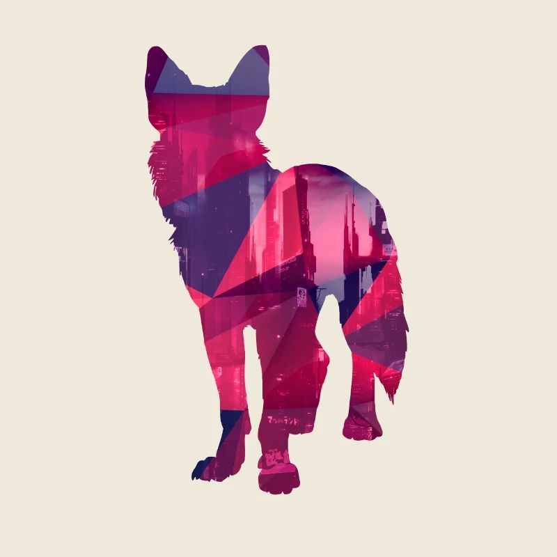 Chien basse poly - Chiens Low Poly Design