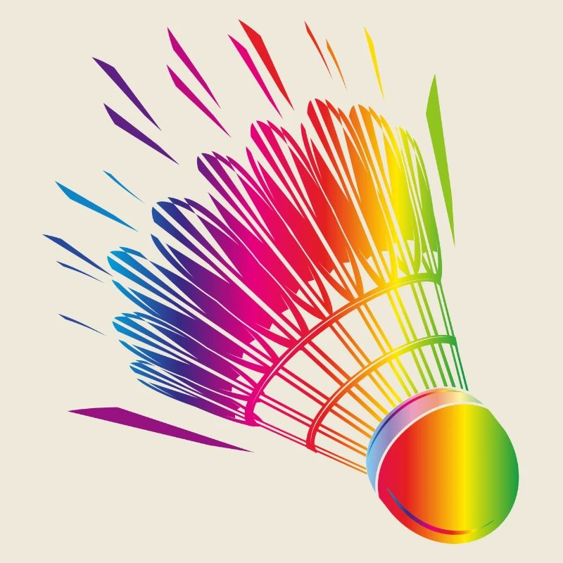 colorful badminton badminton drawing