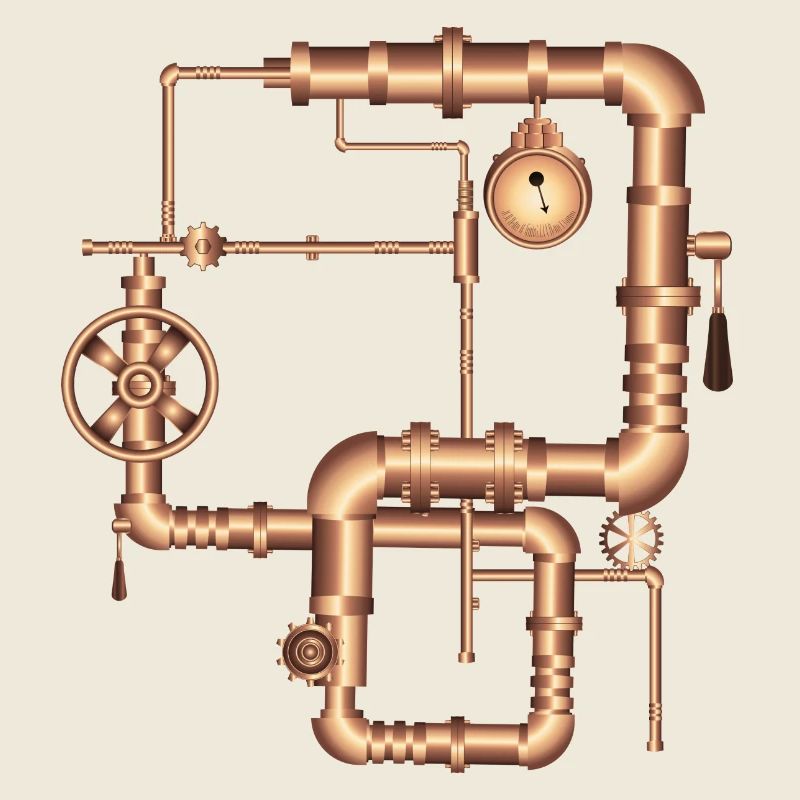 Style steampunk dans le look de la machine à vapeur