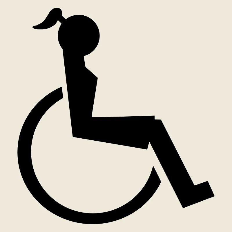 Logo der Dame oder des Mädchens im Rollstuhl. Bild*
