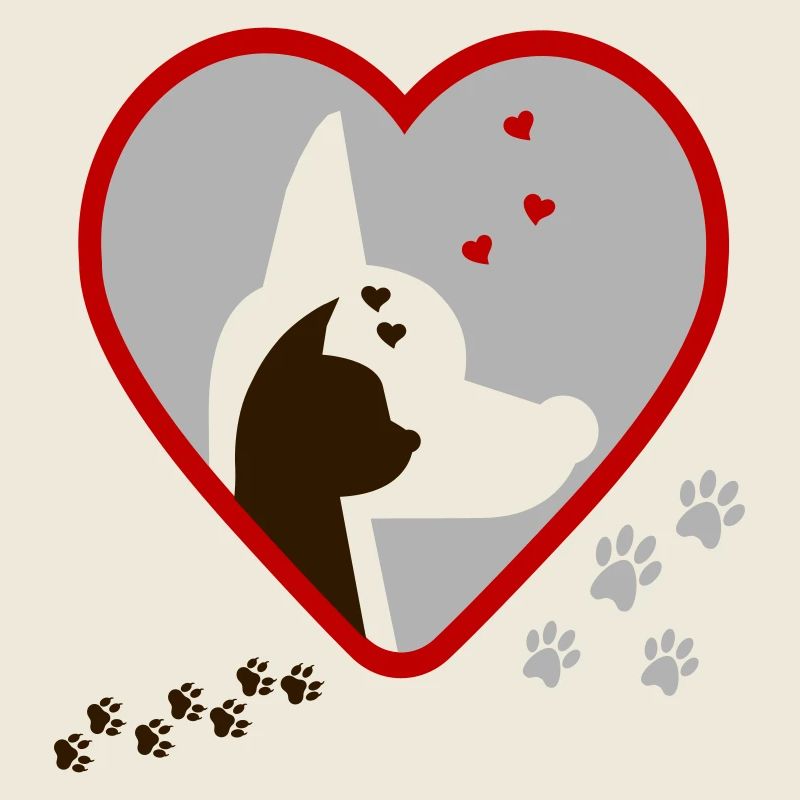Hund Katze Herz