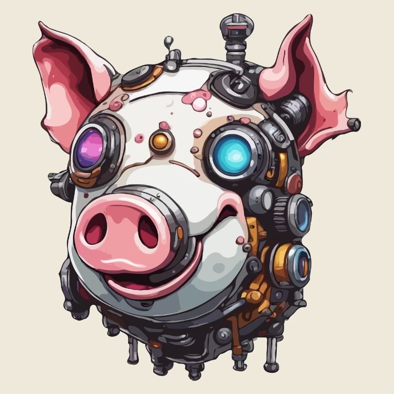 Roboter Tier / KI / Mechanisierte Tiere / Comic