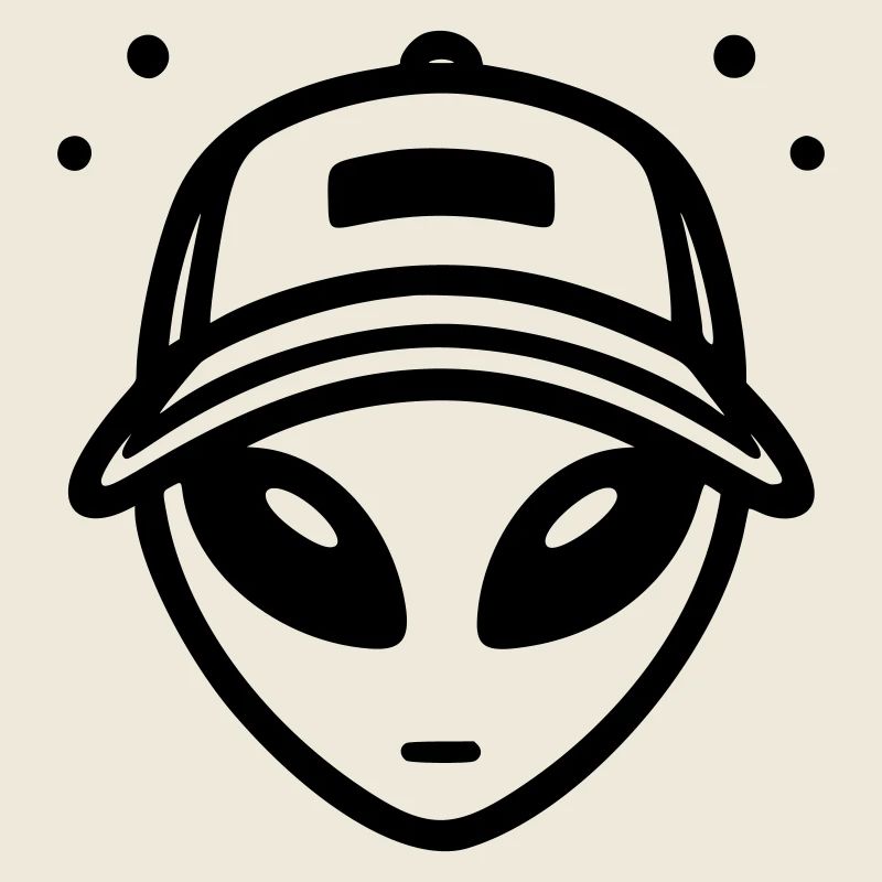 Alien avec casquette de camionneur