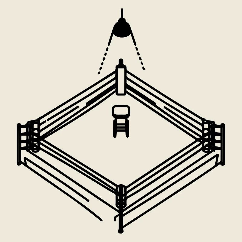 Graphique de ring de boxe