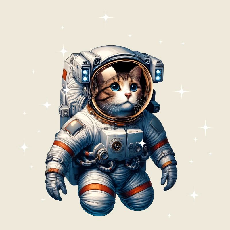 A cat in an astronaut suit