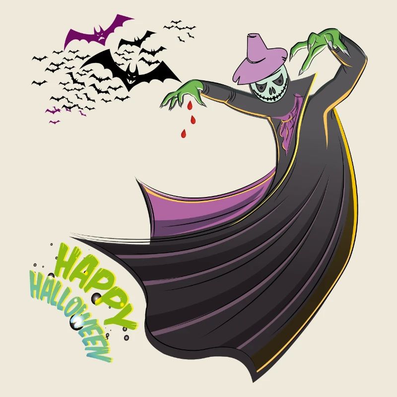 Gruselige Hexe Halloween-Design