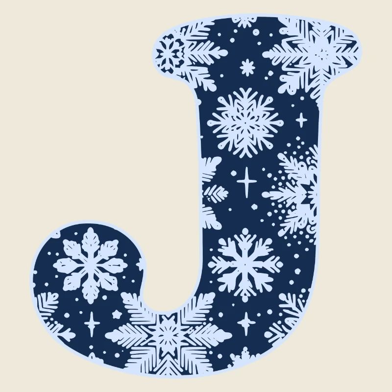 Letter J Snowflakes