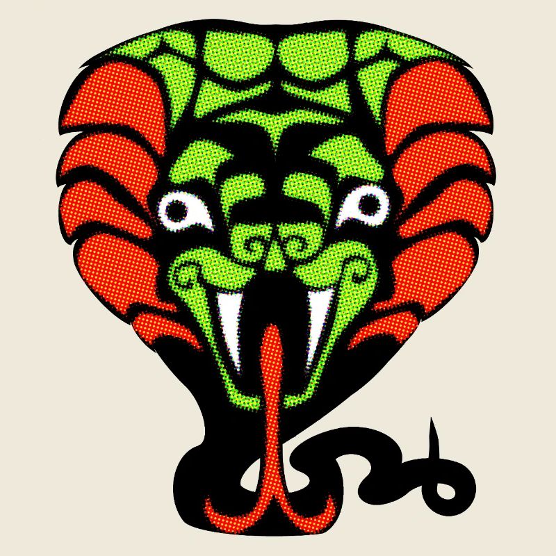 Snake illustration magic jungle ancient style