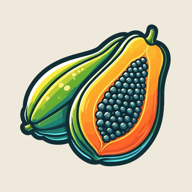 Colorful Papaya Inspirational Artwork
