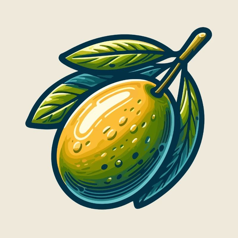 Stylized Olive Green Yellow