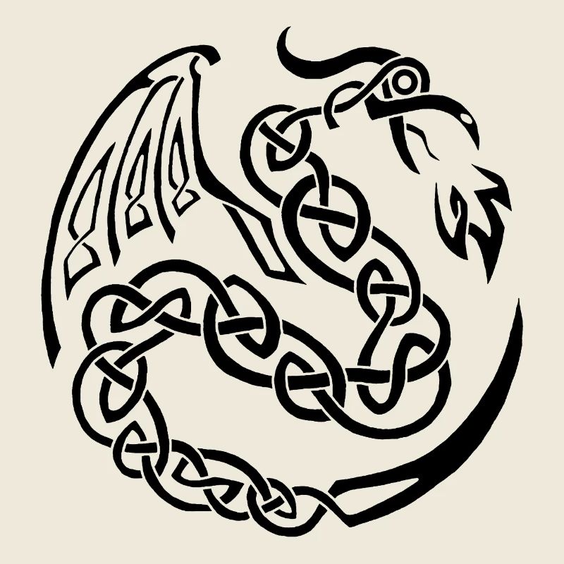 Schwarzer keltischer Drache