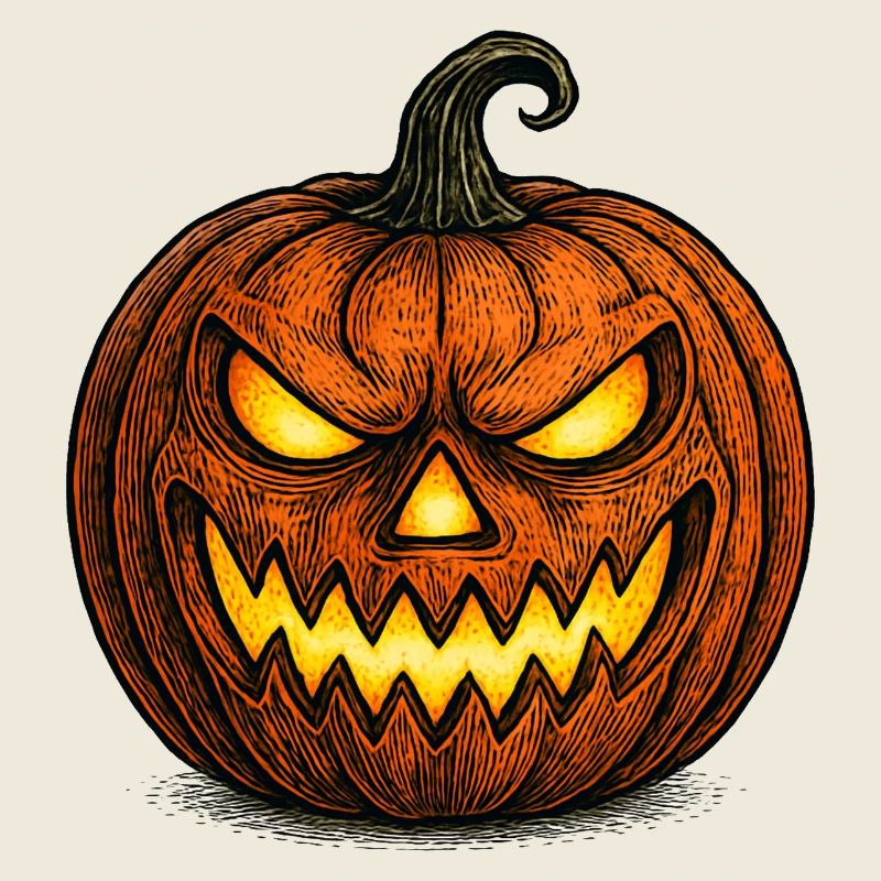 Effrayant Halloween Citrouille Face Chemise