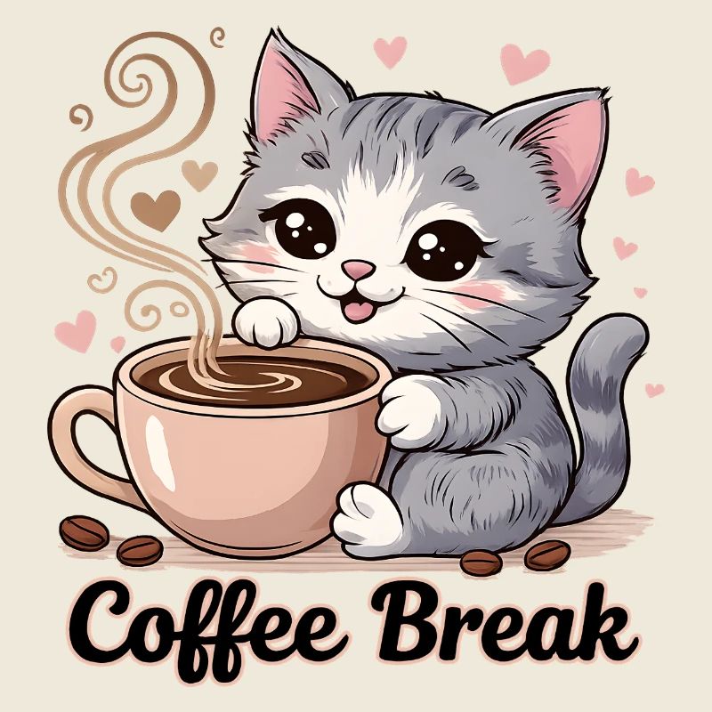 Chat mignon - Pause café