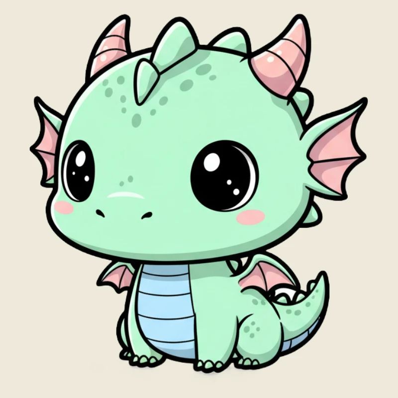 Compagnon de câlin Dragon menthe