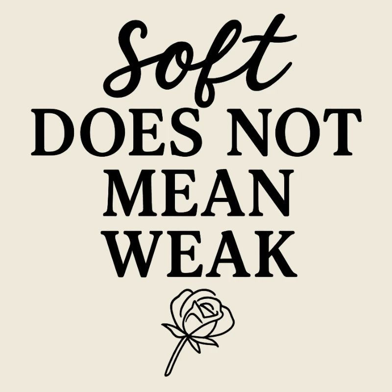 Citation de force douce avec rose