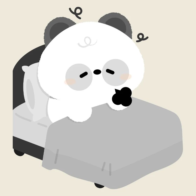 Lit Panda fatigué