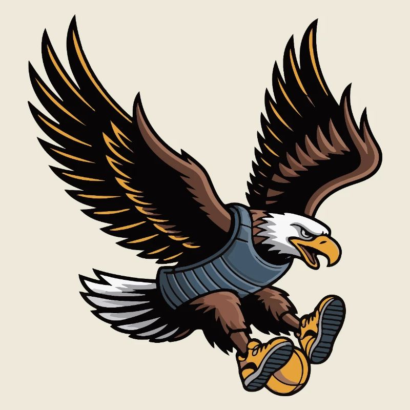 Majestic Eagle Mascot in Armor