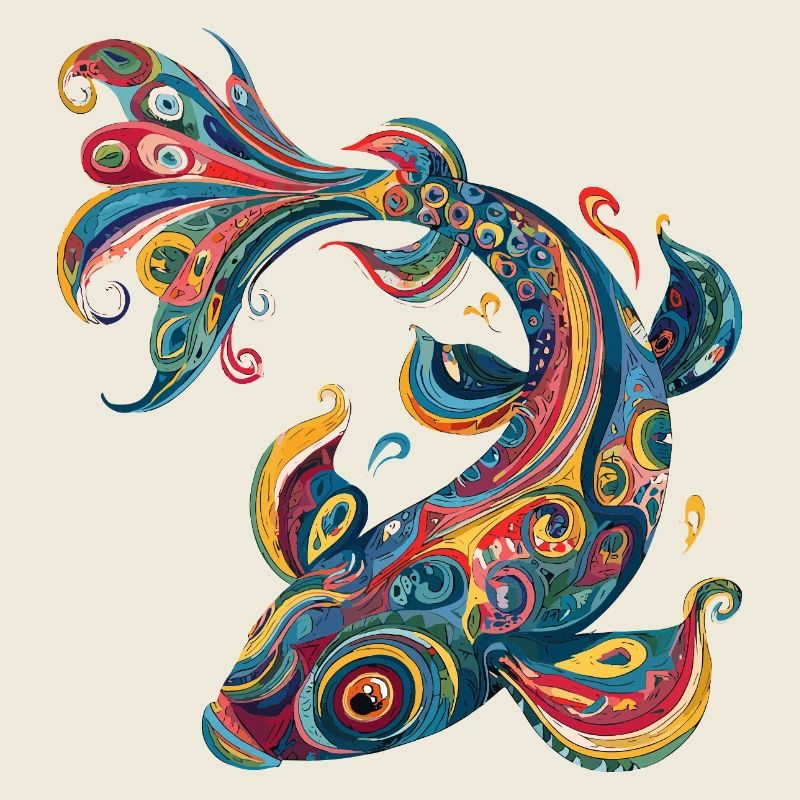 Motif de tourbillon en couleur