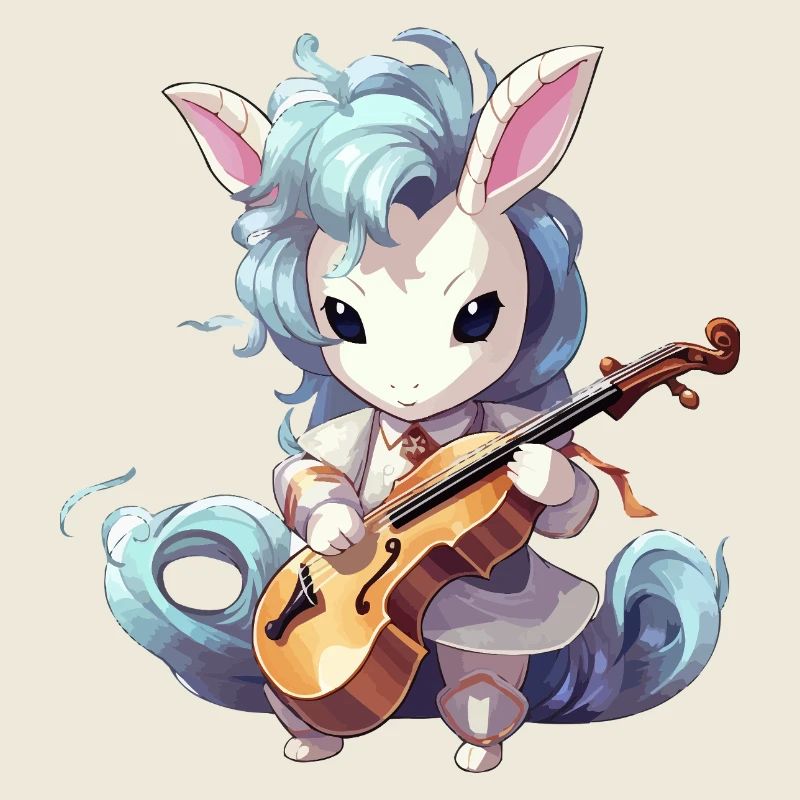 La licorne jouant du violon