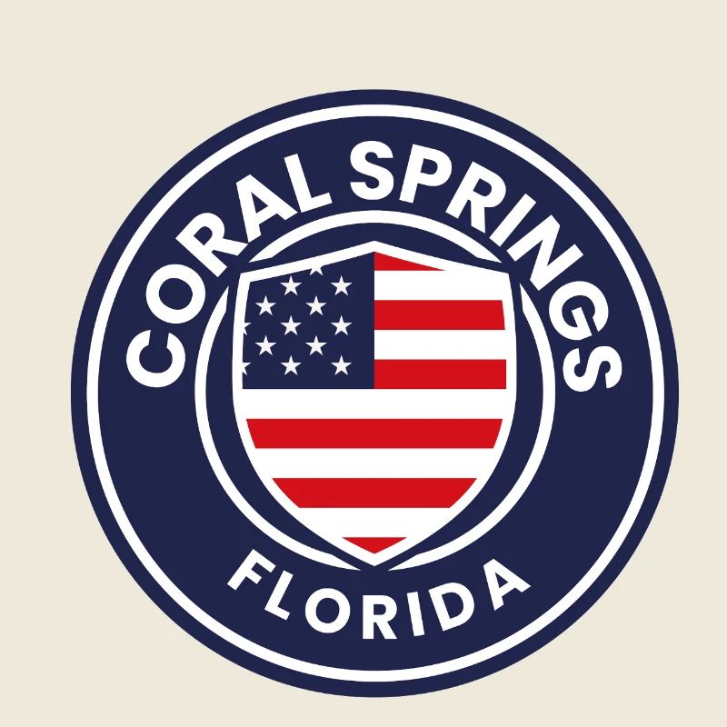 Coral Springs Florida Flag Shield