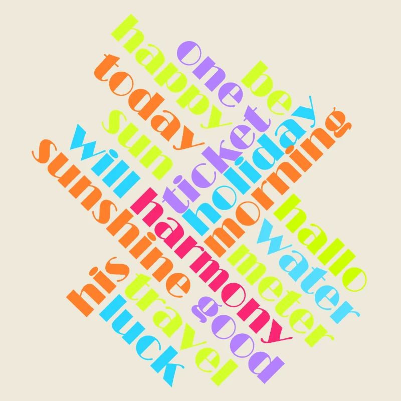 Colorful Word Quilt Pattern