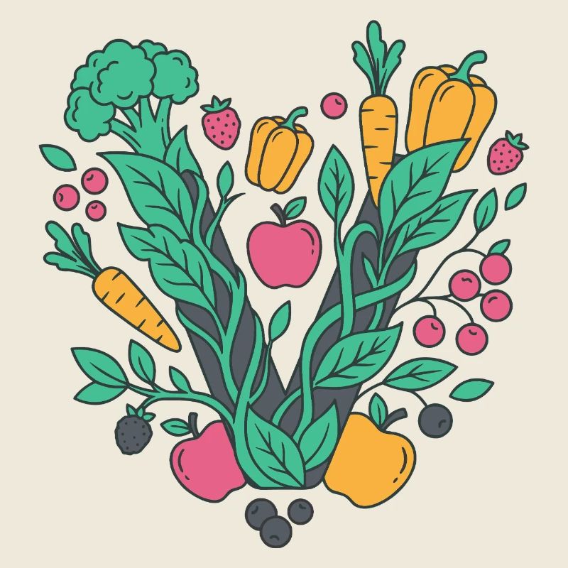 Fresh Garden Vegetable Motif