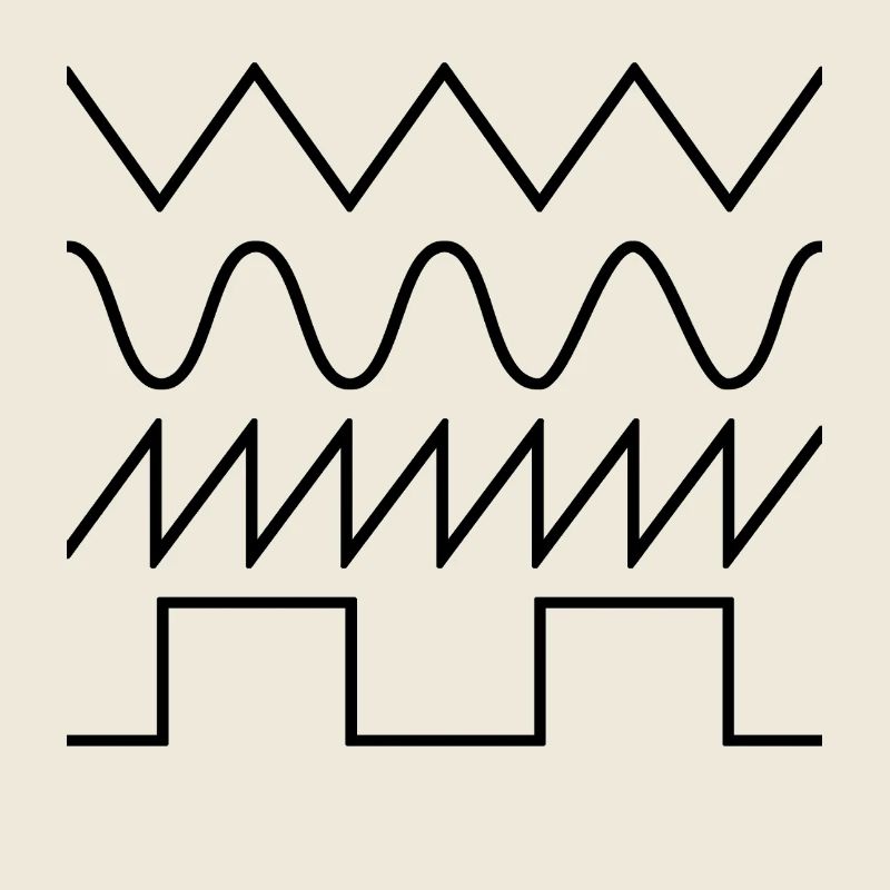 Synthesizer Waveforms (black font) #2