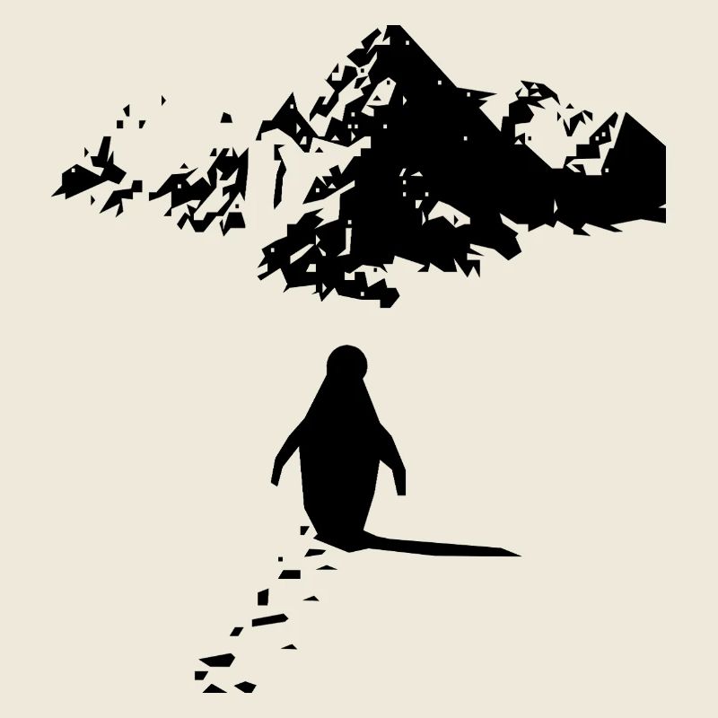 Einsamer Pinguin 