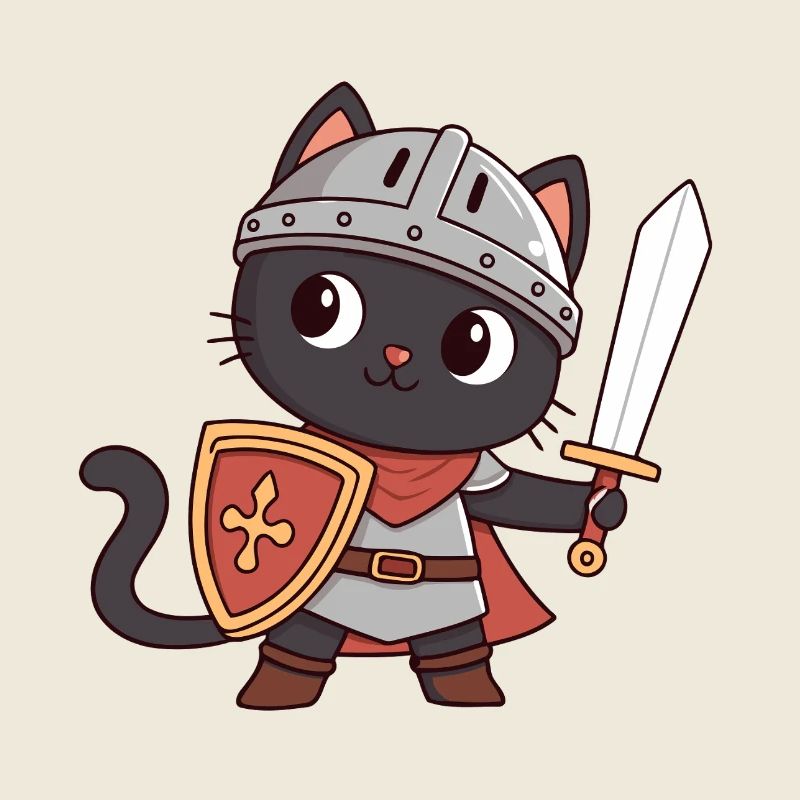 Schwarzer Katzenritter